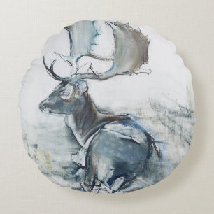 Buck in the Grass 2006 Rond Kussen