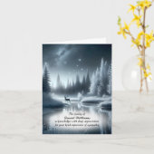 Buck in Winter River sympathie dank je wel kaart (Gele Bloem)