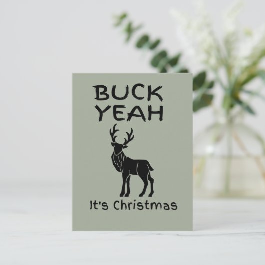 BUCK Ja, het is kerstgrappig. Briefkaart (Staand voorkant)