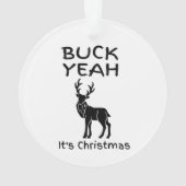 BUCK Ja, het is kerstgrappig. Ornament (achterkant)