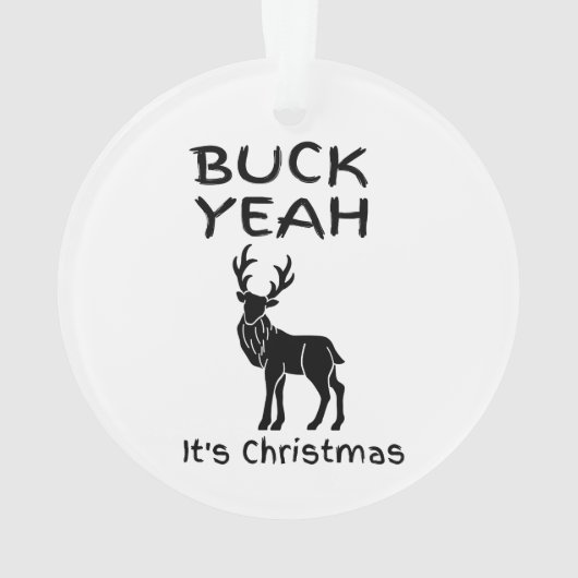 BUCK Ja, het is kerstgrappig. Ornament (achterkant)