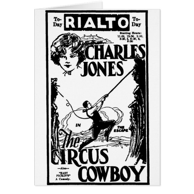 Buck Jones THE CIRCUS COWBOY 1924 (Voorkant)