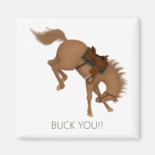 Buck Jou! Grappig Bruin Paard Magneet