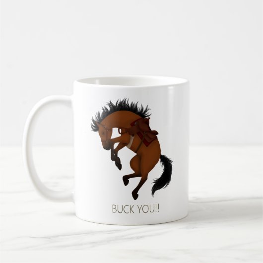 Buck Jou! Grappige Baardhengst Koffiemok (Links)