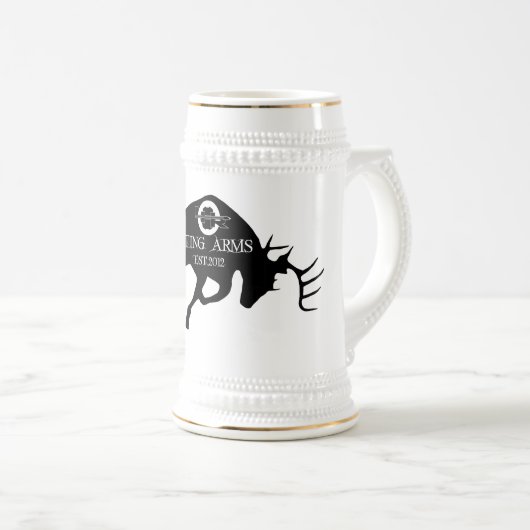  BUCK LHR BEER STEIN BIERPUL (Voorkant rechts)