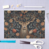 Buck met gewei en bloemen Decoupage Tissuepapier (Craft)