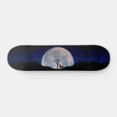 Buck met groot rek tegen volle maan persoonlijk skateboard (Horizontaal)