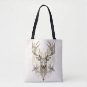 Buck met Holly en bessen kerst Tote Bag (Voorkant)