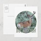 Buck moon briefkaart (Voorkant / Achterkant)