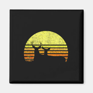 Buck Mule Deer Jagen Pa Retro Sun Bow H Magneet
