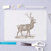 Buck Mule Deer Letterpress Style Tissuepapier (Craft)