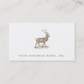 Buck Mule Deer Letterpress Style Visitekaartje (Voorkant)