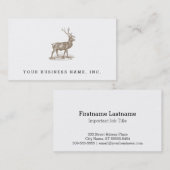 Buck Mule Deer Letterpress Style Visitekaartje (Voorkant / Achterkant)