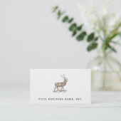 Buck Mule Deer Letterpress Style Visitekaartje (Staand voorkant)