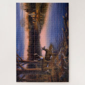 Buck n Doe Deer aan de kade bij het meer Legpuzzel (Verticaal)