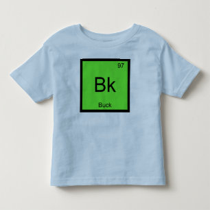 Buck Naam Chemie Element Periodiek Systeem Kinder Shirts