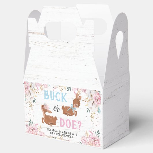 Buck of Doe? Baby shower onthullen Bedankdoosjes (Geopend)