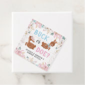 Buck of Doe? Baby shower onthullen Bedankjes Labels (In situ)