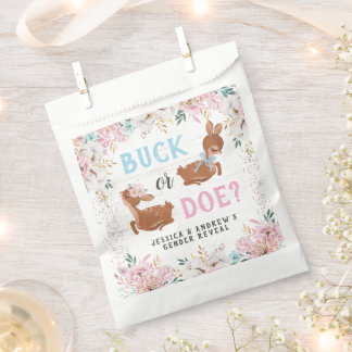 Buck of Doe? Baby shower onthullen Bedankzakje