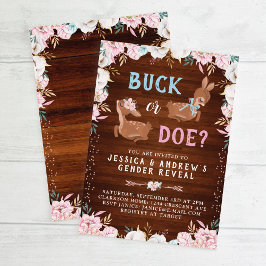Buck of Doe? Baby shower onthullen Kaart