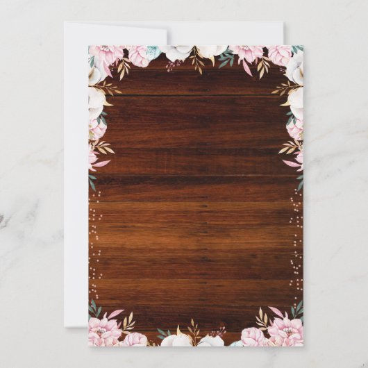 Buck of Doe? Baby shower onthullen Kaart (Achterkant)