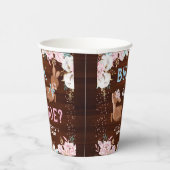 Buck of Doe? Baby shower onthullen Papieren Bekers (Rechts)