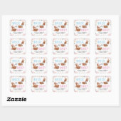 Buck of Doe? Baby shower onthullen Vierkante Sticker (Vel)