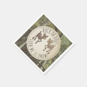 Buck of Doe Camo Baby Gender Reveal Party Servet (Hoek)