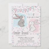 Buck of Doe Cute Rabbit Geslacht Kaart (Voorkant)