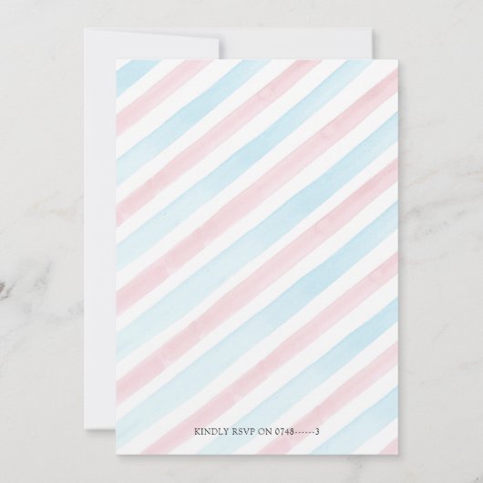 Buck of Doe Deer Spring Floral Gender onthulling Kaart (Achterkant)