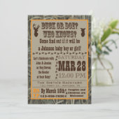 Buck of Doe Gender onthullen Uitnodigingen (Staand voorkant)