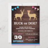 Buck of Doe Gender Reopenbaarmakingspartij Kaart (Voorkant)