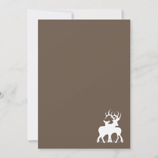 Buck of Doe Gender Reopenbaart het Baby shower van Kaart (Achterkant)