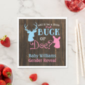 Buck of Doe Gender Reopenbaart het Baby shower van Servetten (Insitu)