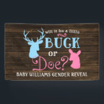 Buck of Doe Gender Reopenbaart het Baby shower van Spandoek<br><div class="desc">Het geslacht van het land onthult een partijbanner. Wordt het een bok of doe?</div>