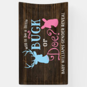 Buck of Doe Gender Reopenbaart het Baby shower van Spandoek (Verticaal)