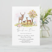 Buck of Doe Herten Herfst Herfst Gender Reveal Kaart (Staand voorkant)