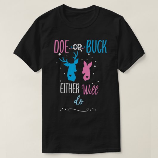 Buck of Doe maakt sekse bekend T-shirt (Design voorkant)