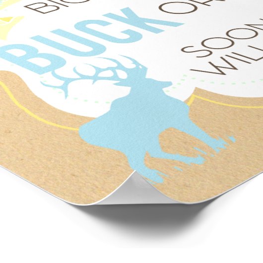 Buck of Doe Welkom Poster Genderfeest (Hoek)