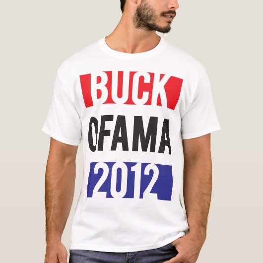 Buck Ofama 2012 - RedWhiteBlue T-shirt (Voorkant)