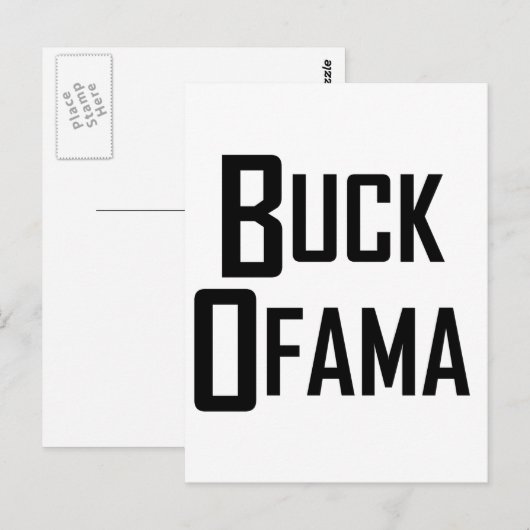 Buck Ofama Briefkaart (Voorkant / Achterkant)