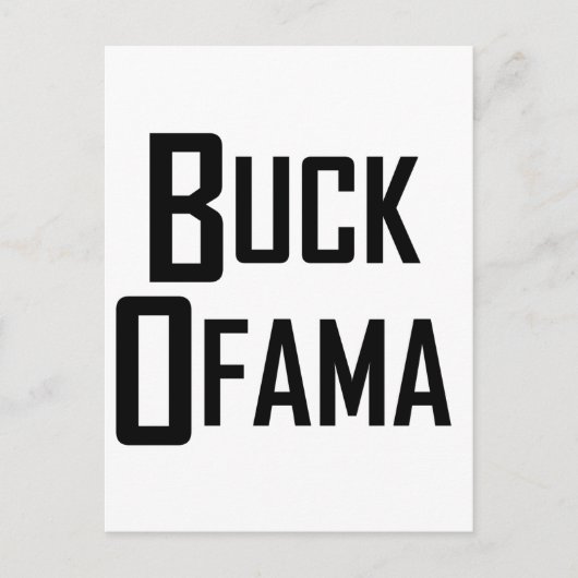 Buck Ofama Briefkaart (Voorkant)