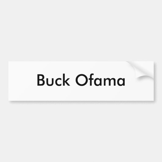 Buck Ofama Bumpersticker (Voorkant)