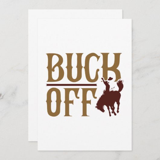 Buck Off Bedankkaart (Voorkant / Achterkant)