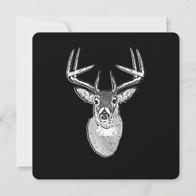 Buck on Black design White Tail Deal (Voorkant)