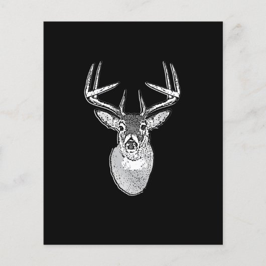 Buck on Black design White Tail Deal Flyer (Voorkant)