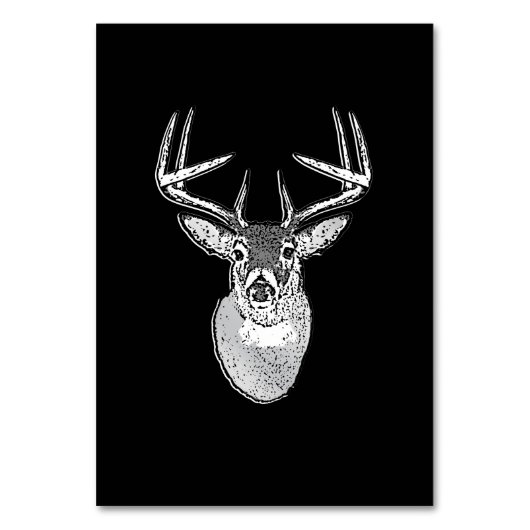 Buck on Black design White Tail Deal Kaart (Voorkant)