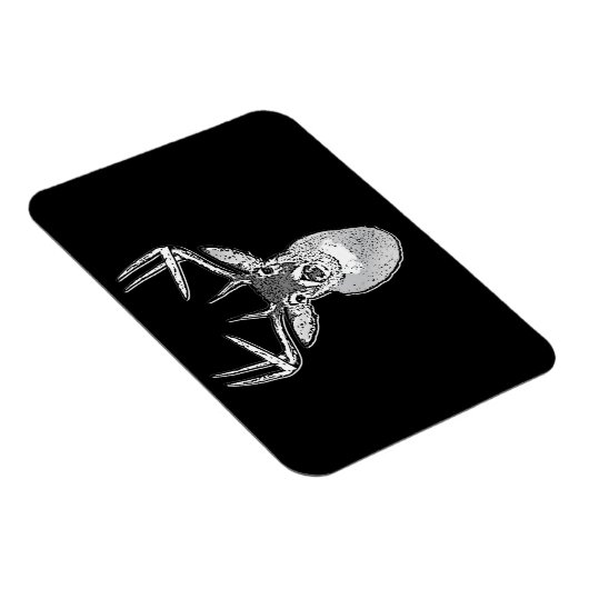 Buck on Black design White Tail Deal Magneet (Rechterzijde)