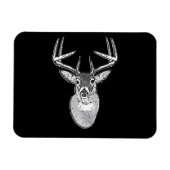 Buck on Black design White Tail Deal Magneet (Horizontaal)