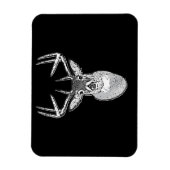 Buck on Black design White Tail Deal Magneet (Verticaal)